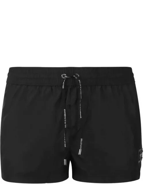 Dolce & Gabbana Black Polyester Swimming Short