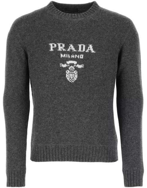 Prada Dark Grey Wool Blend Sweater