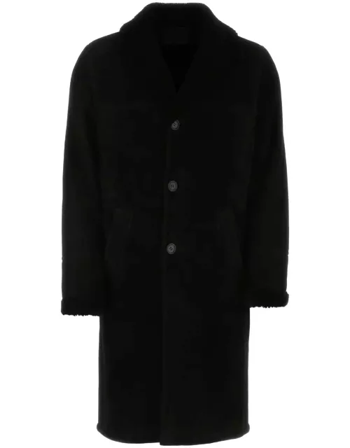 Prada Black Shearling Coat