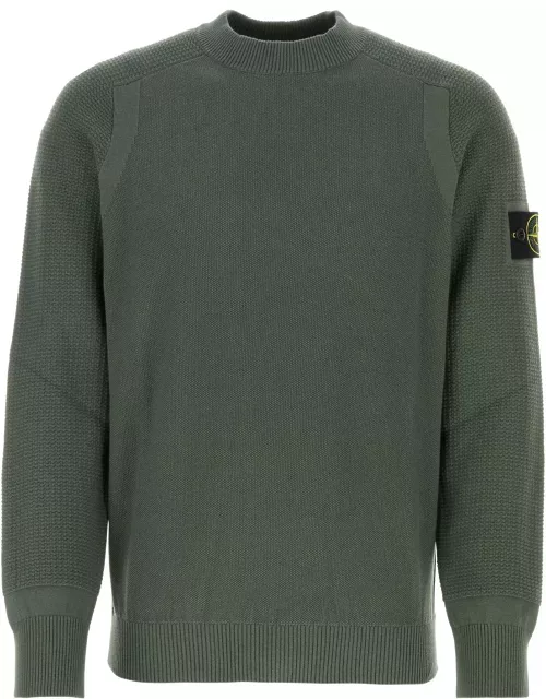 Stone Island Sage Green Cotton Sweater