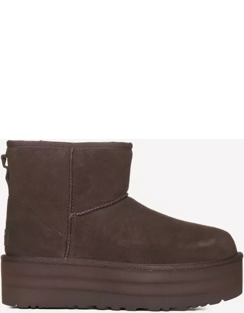 UGG Mini Classic Platform Suede Ankle Boot