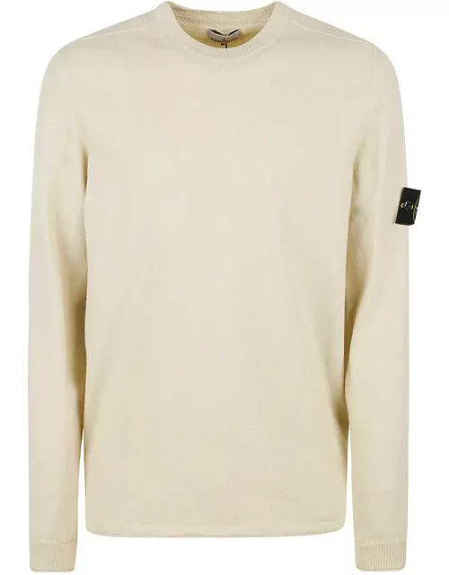 Stone Island Compass Patch Crewneck Knitted Jumper