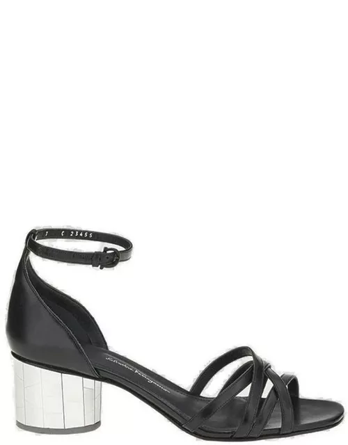 Ferragamo Buckle Strap Heeled Sandal