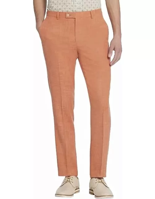 Paisley & Gray Men's Slim Fit Suit Separates Solid Pants Orange