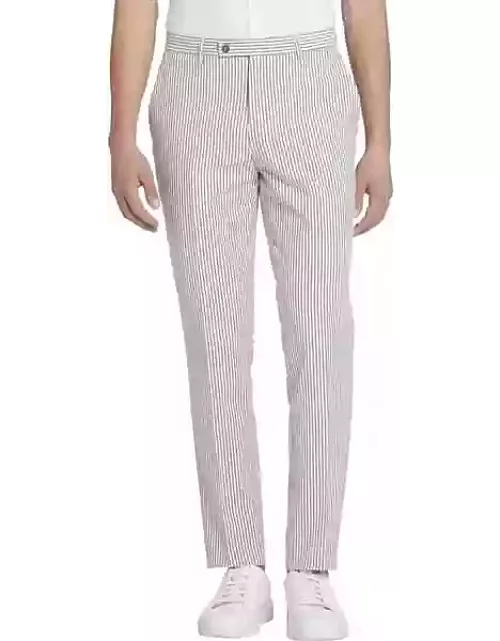 Paisley & Gray Big & Tall Men's Slim Fit Seersucker Suit Separates Pants Gray/White Seersucker