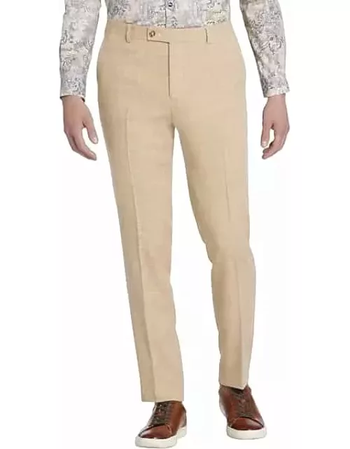 Paisley & Gray Men's Slim Fit Suit Separates Solid Pants Tan Solid