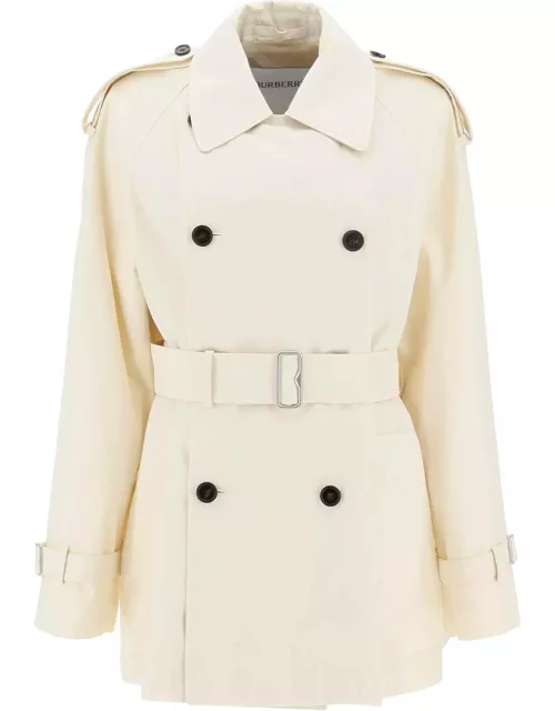 BURBERRY short cotton gabardine trench coat