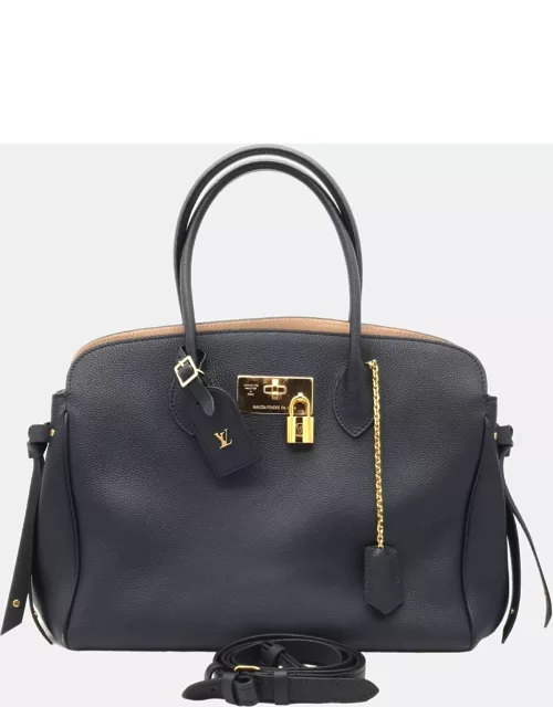 Louis Vuitton Blue Taurillon Leather Veau Nuage Milla MM Top Handle Bag
