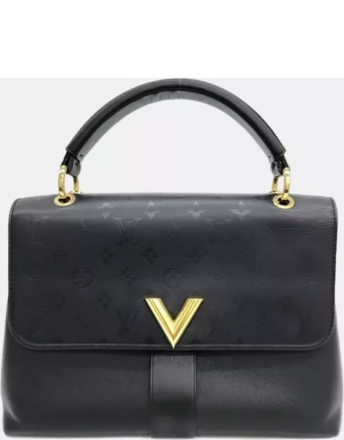 Louis Vuitton Black Leather Berry One Handle Bag
