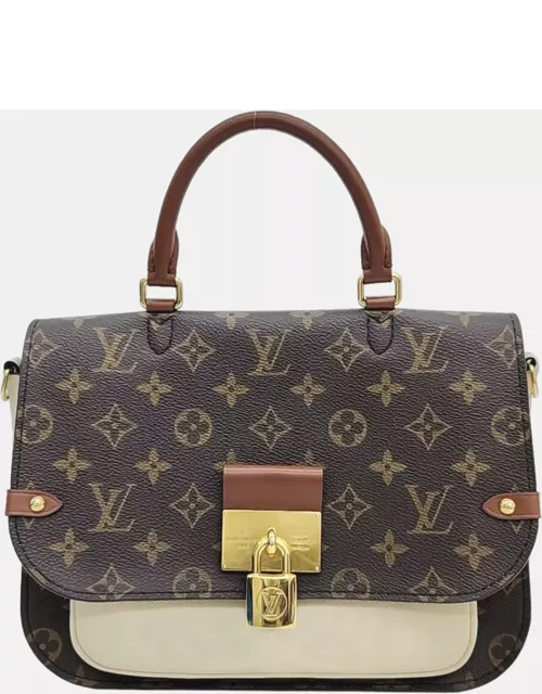 Louis Vuitton Brown/Creme Monogram Canvas and Leather Vaugirard Bag