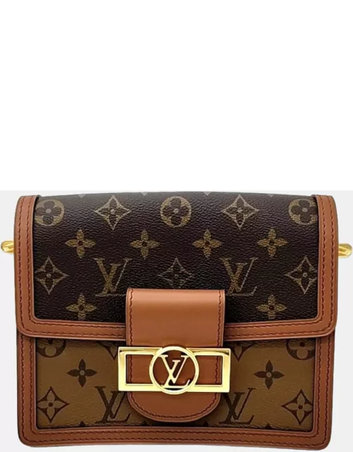 Louis Vuitton Brown Canvas Mini Dauphine Shoulder Bag