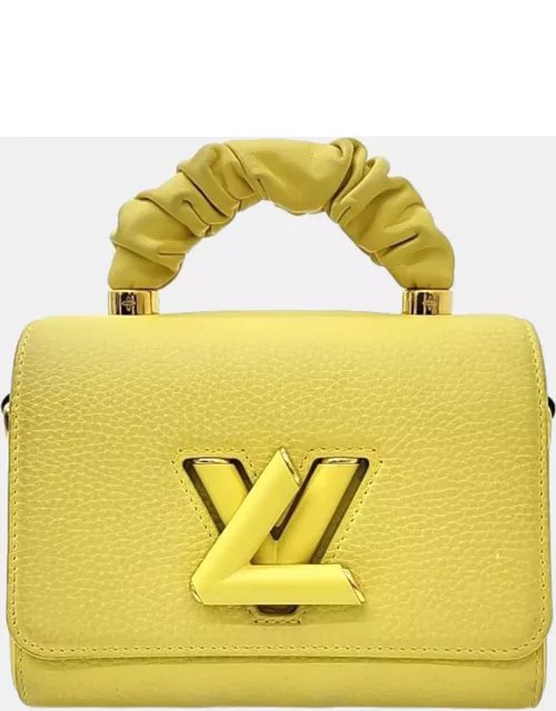 Louis Vuitton Yellow Leather Twist PM Top Handle Bag