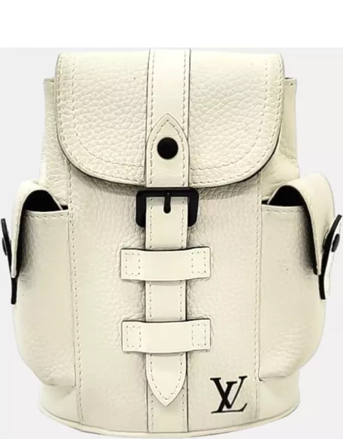 Louis Vuitton Ivory Leather Christopher XS Sling Bag