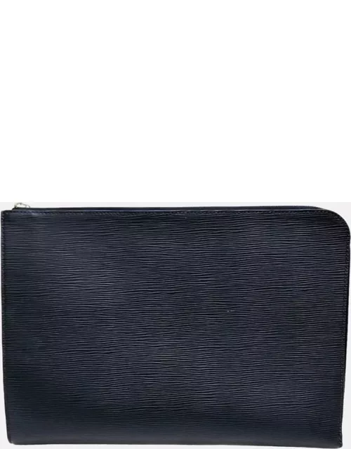 Louis Vuitton Navy Blue Epi Leather Pochette Jour GM Clutch Bag