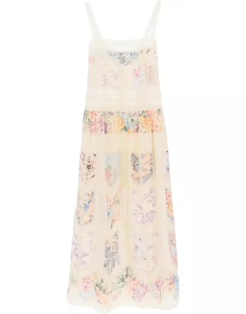 ZIMMERMANN floral dress with lace tri