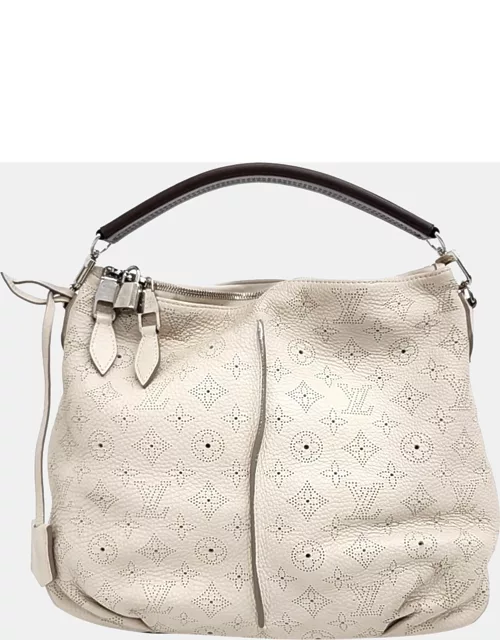 Louis Vuitton Beige Monogram Mahina Leather Selene PM Tote Bag
