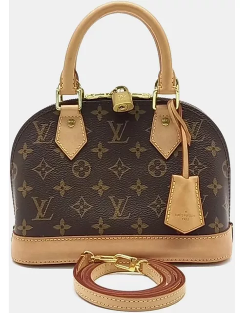Louis Vuitton Brown Monogram Alma BB Top Handle Bag