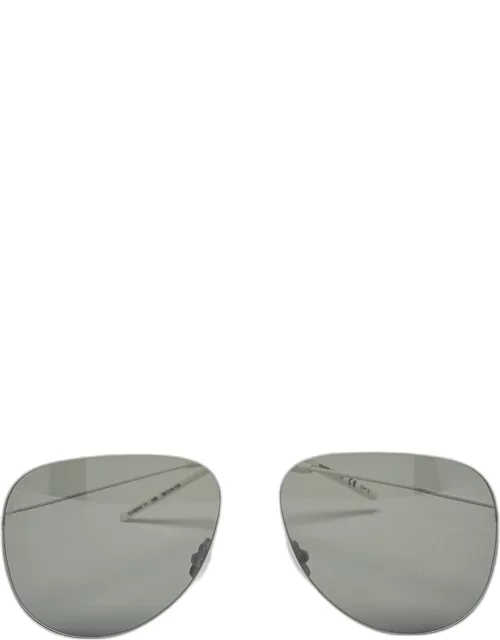 Saint Laurent White/Black Classic 11 Aviator Sunglasse