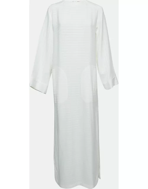 Saint Laurent Paris White Linen Blend Long Tent Dress