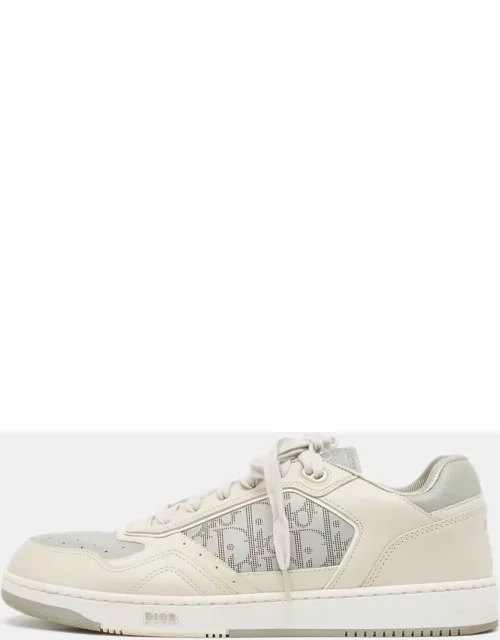 Dior Grey/Cream Leather b27 Low Top Sneaker