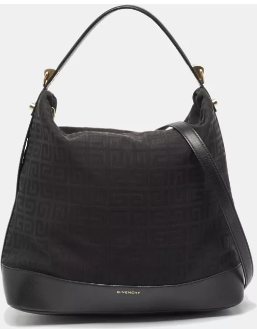 Givenchy Black Monogram Canvas and Leather Bucket Bag