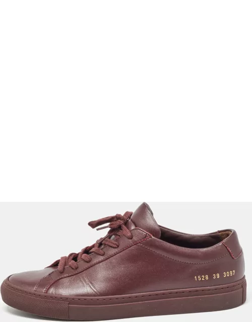 Common Projects Burgundy Leather Achilles Sneaker