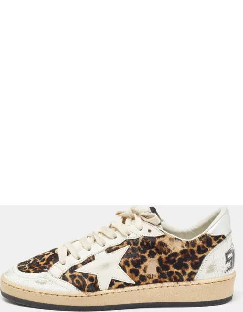 Golden Goose Tricolor Calf Hair And Leather Sneaker