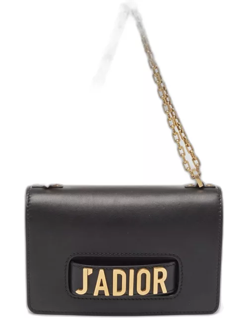 Dior Black Leather J'Adior Flap Shoulder Bag