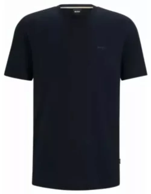 Regular-fit logo T-shirt in cotton jersey- Dark Blue Men's T-Shirt