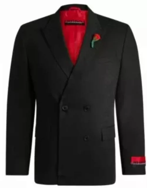 HUGO x Les Benjamins modern-fit jacket in jacquard fabric- Patterned Men's Sport Coat