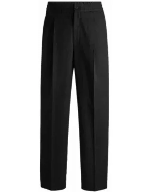 HUGO x Les Benjamins modern-fit trousers in patterned jacquard- Patterned Men's All Clothing