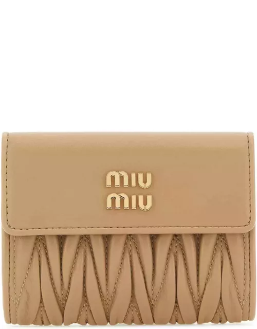 Miu Miu Sand Leather Wallet