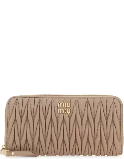 Miu Miu Powder Pink Nappa Leather Wallet
