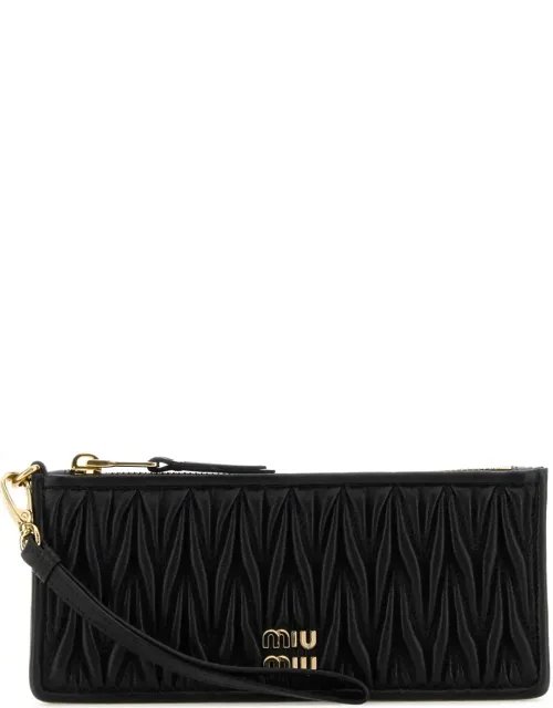 Miu Miu Black Nappa Leather Clutch