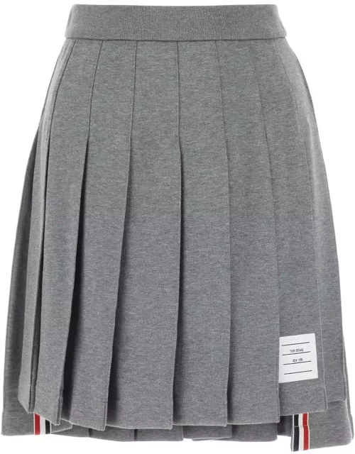 Thom Browne Grey Cotton Mini Skirt