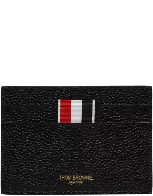 Thom Browne Black Pebble Grain Leather Card Holder
