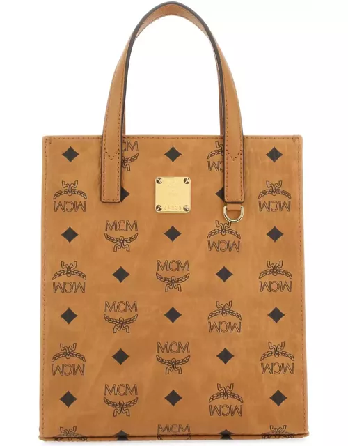 MCM Printed Canvas Shopping Bag