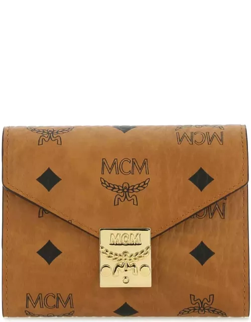 MCM Printed Canvas Tracy Wallet