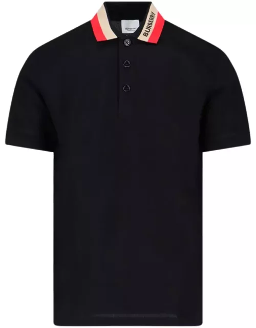 Burberry Black Piquet Polo Shirt