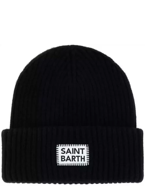 MC2 Saint Barth Black Wool Blend Beanie Hat