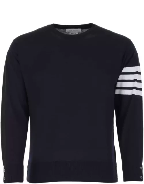 Thom Browne Navy Blue Wool Sweater