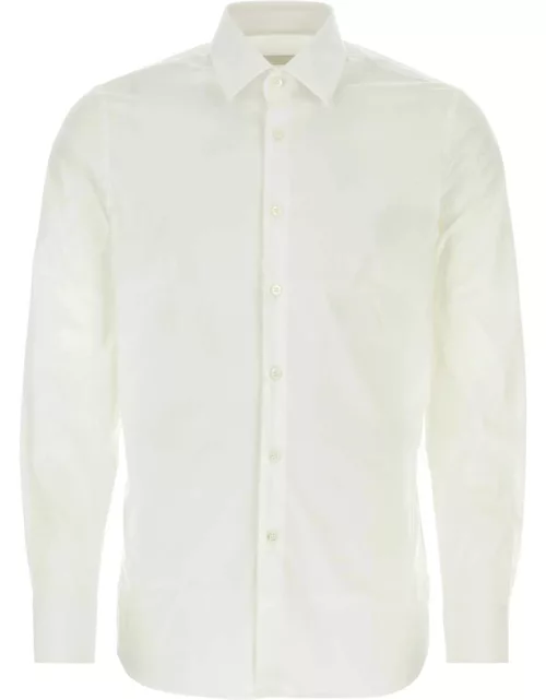 Prada White Stretch Poplin Shirt