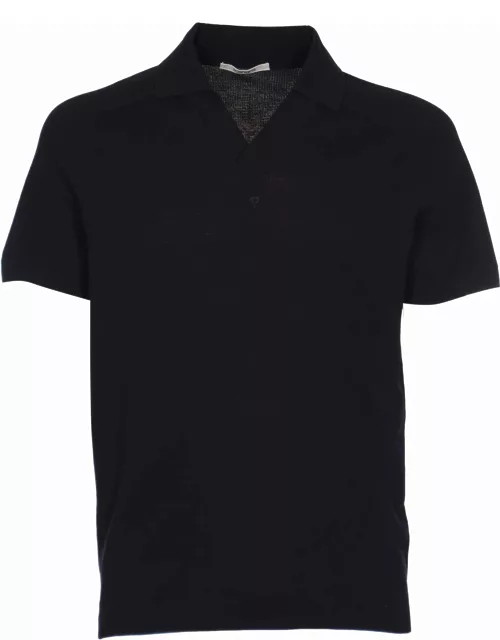 Kangra V-neck Rib Trim Polo Shirt