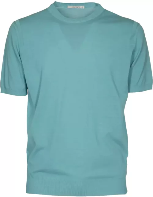 Kangra Rib Trim Plain Crewneck T-shirt