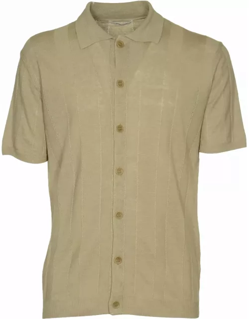 Kangra Stripe Stitched Buttoned Polo Shirt