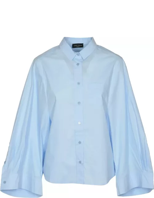 Roberto Collina Wide-sleeved Patched Pocket Flare Shirt