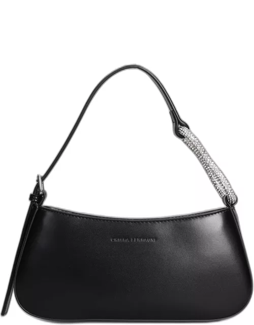 Chiara Ferragni Shoulder Bag In Black Faux Leather