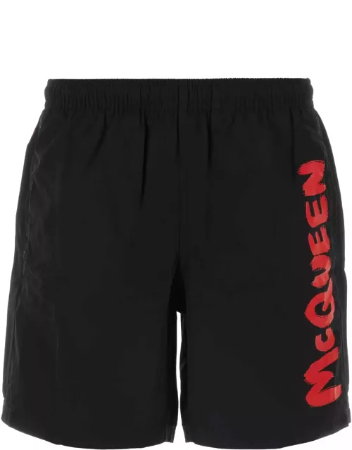 Alexander McQueen Black Nylon Swimming Short