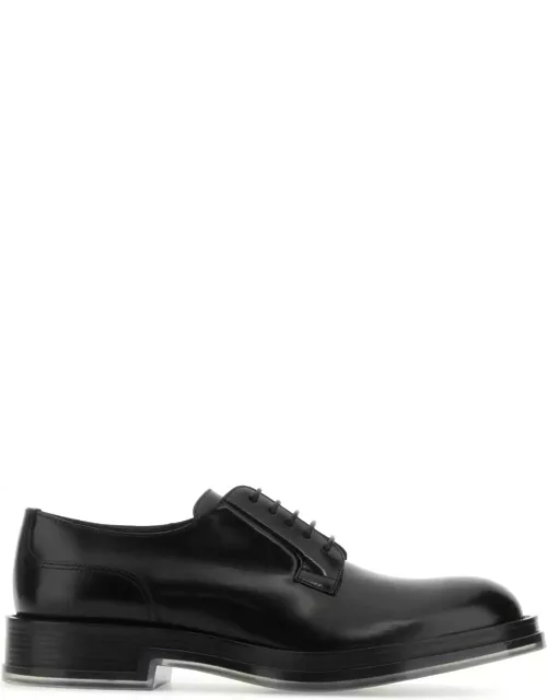 Alexander McQueen Black Leather Float Lace-up Shoe
