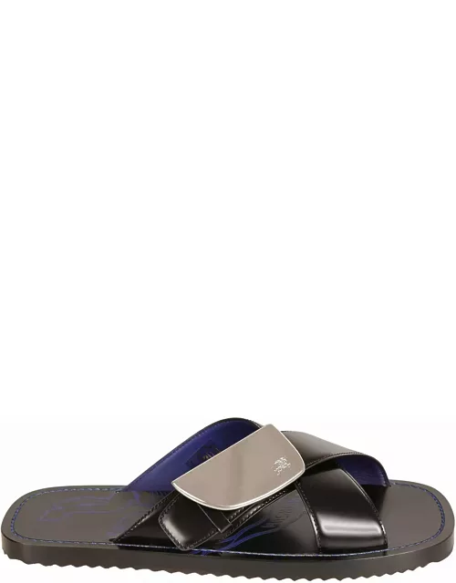 Burberry Ekd Stripe Shield Sandal